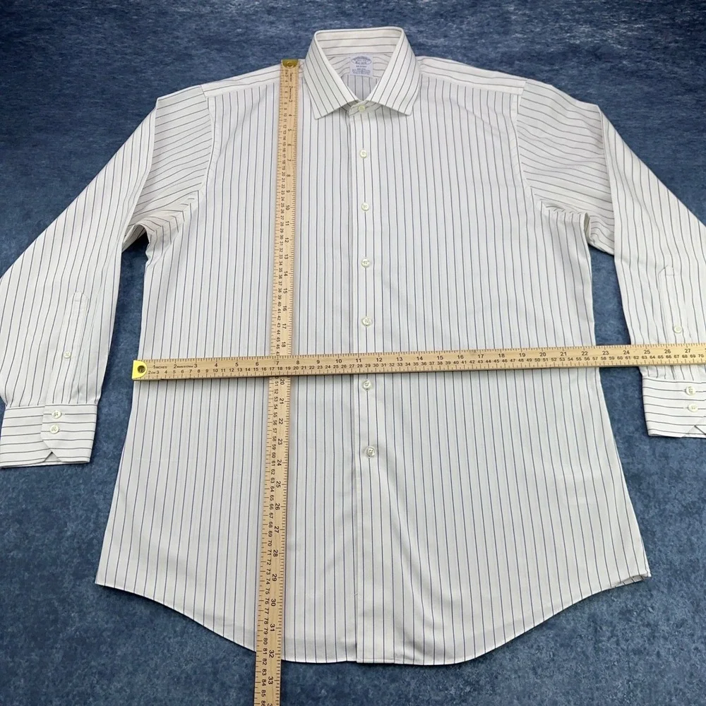 Brooks Brothers Regent Fit Striped Supima Cotton‎ Non-Iron Dress Shirt 16.5 33
